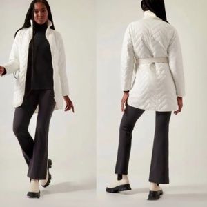 Athleta Mendocino Coat in Magnolia white